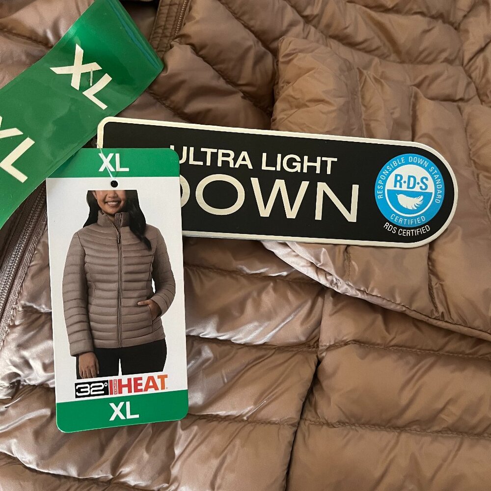 32 Degrees Ultra Light Down Packable Puffer Jacket XL